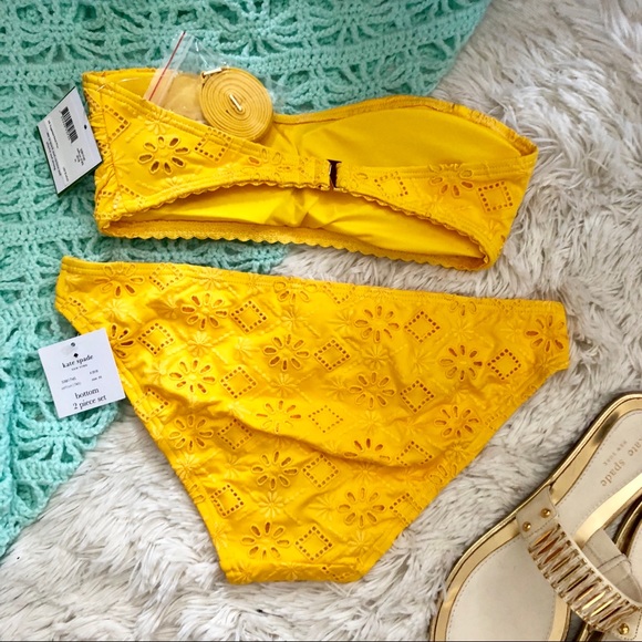 NWT Kate Spade Eyelet Saffron Bikini Set - Picture 4 of 7